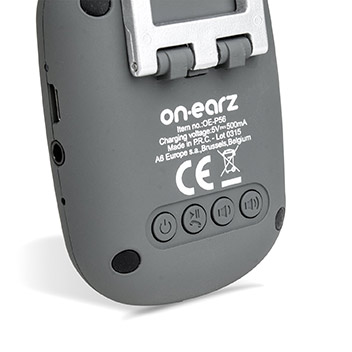 Enceinte Bluetooth OnEarz Ultra Portable Clip & Go - Grise