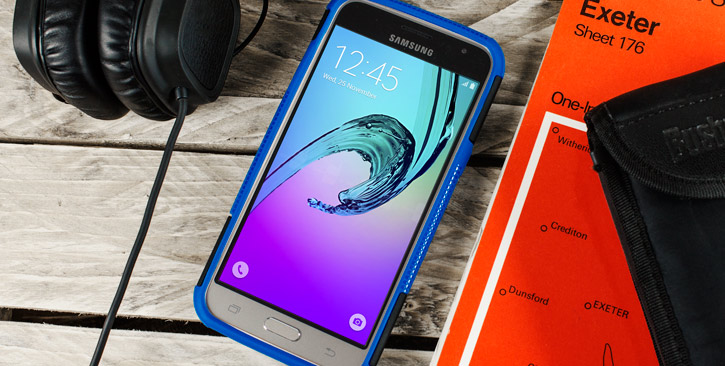 ArmourDillo Samsung Galaxy J3 2016 Protective Case - Blue / Black