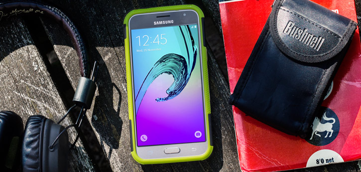 ArmourDillo Samsung Galaxy J3 2016 Protective Case - Green / Black