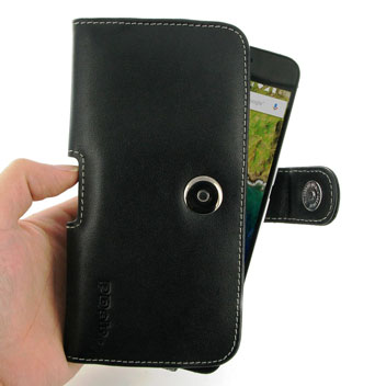 PDairHorizontal Leather Lumia 950 Pouch Case - Black