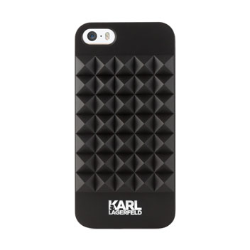 Coque iPhone SE / 5S / 5 cloutée Karl Lagerfeld – Noire
