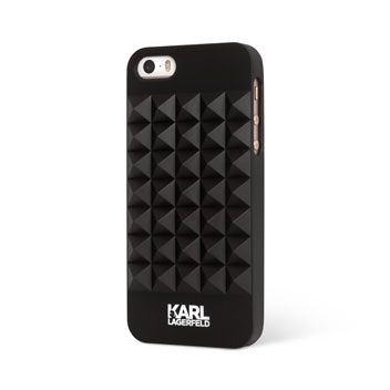 Coque iPhone SE / 5S / 5 cloutée Karl Lagerfeld – Noire