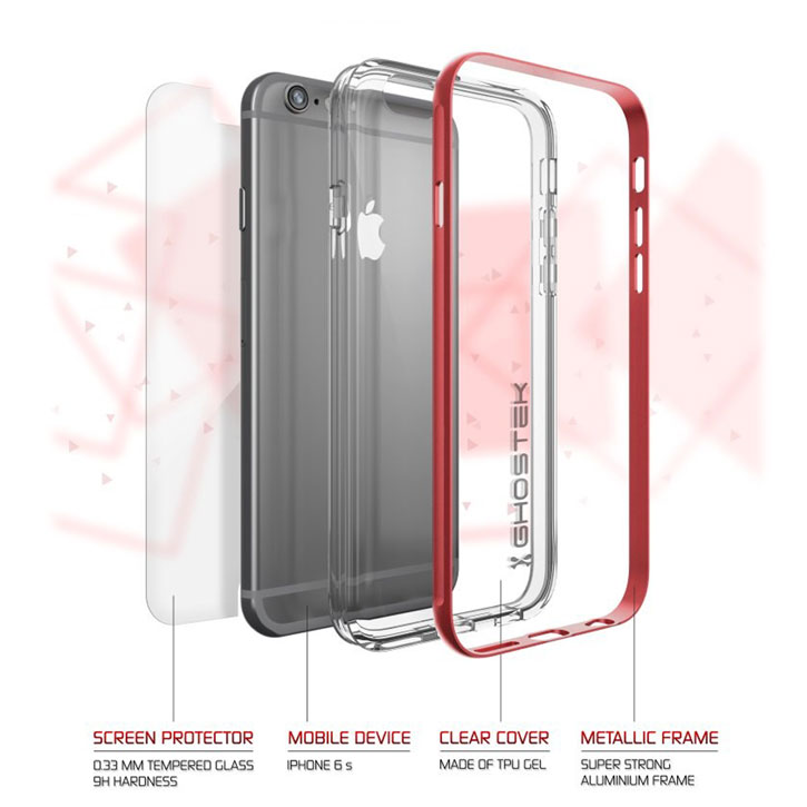 Ghostek Cloak iPhone 6S / 6 Tough Case - Clear / Red