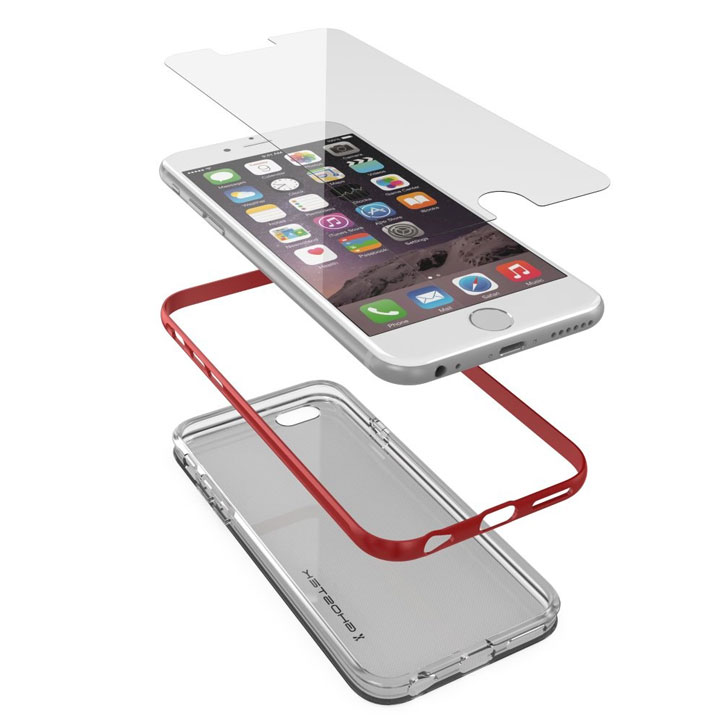 Ghostek Cloak iPhone 6S / 6 Tough Case - Clear / Red