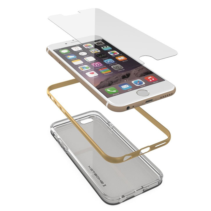 Coque iPhone 6S / 6 Ghostek Cloak Tough – Transparent / Or