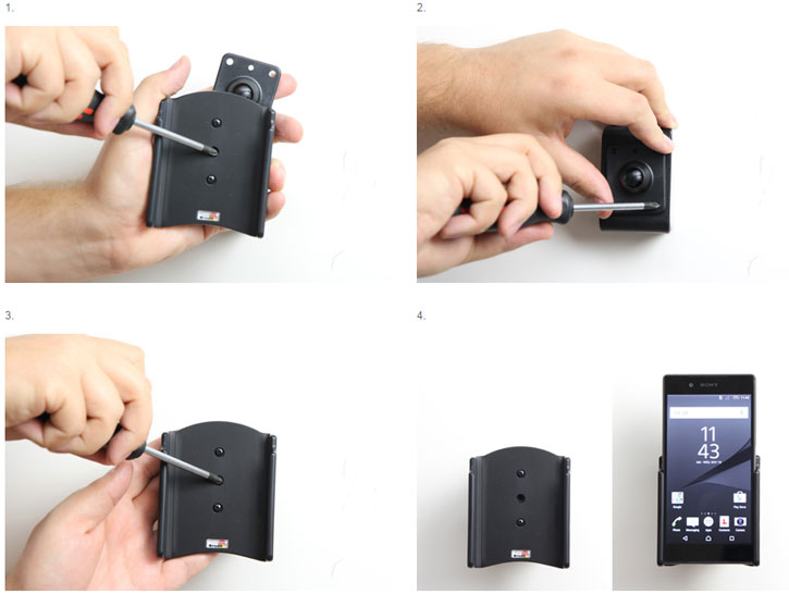 Brodit Passive Hållare med vridbart fäste till Sony Xperia Z5