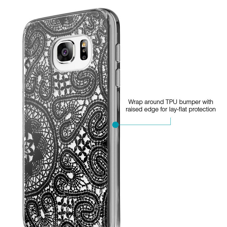 Prodigee Scene Samsung Galaxy S7 Case - Black Lace