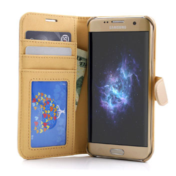 Prodigee Wallegee Samsung Galaxy S7 Edge Wallet Case - Gold