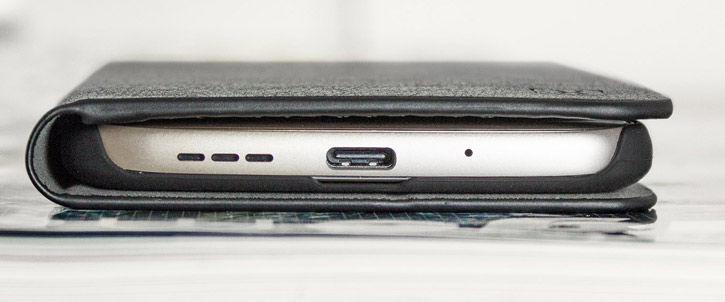Housse LG G5 Olixar Portefeuille Support Simili Cuir - Noire - port