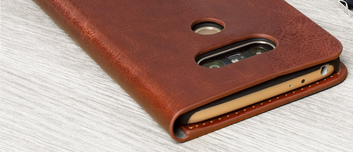 Olixar Leather-Style LG G5 Wallet Stand Case - Brown