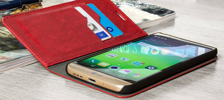 Olixar Leather-Style LG G5 Wallet Stand Case - Red