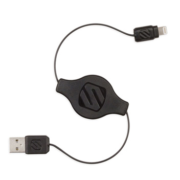 Scosche StrikeLine Retractable Lightning Charge & Sync Cable - Black