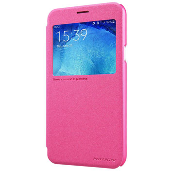 Nillkin Sparkle Samsung Galaxy J5 View Flip Case - Pink