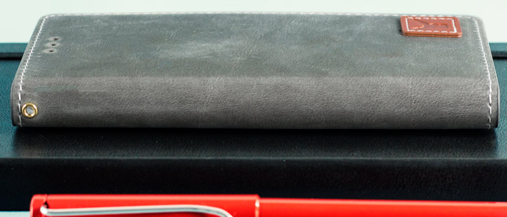 Moncabas Vintage Leather Samsung Galaxy S7 Edge Wallet Case - Grey