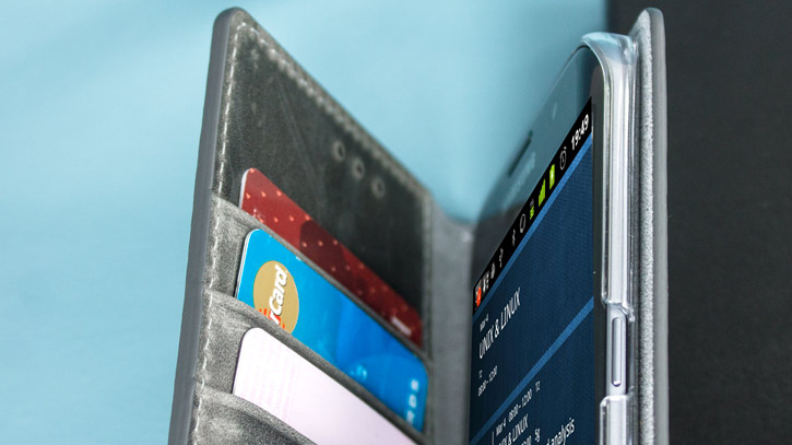 Moncabas Vintage Leather Samsung Galaxy S7 Edge Wallet Case - Grey