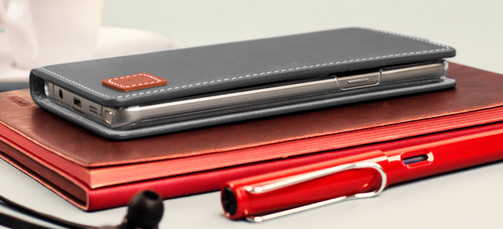 Moncabas Vintage Leather Samsung Galaxy Note 5 Wallet Case - Grey