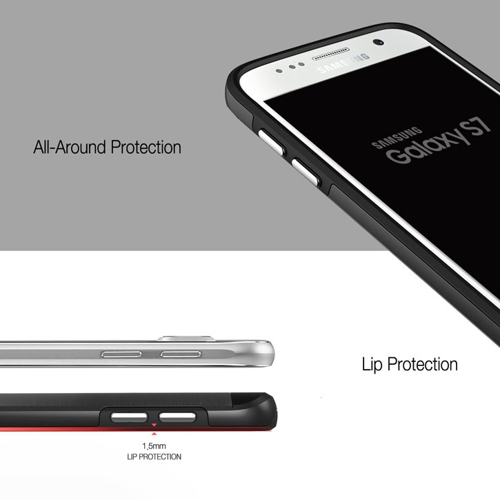 Obliq Slim Meta Samsung Galaxy S7 Case - Titanium Space Grey