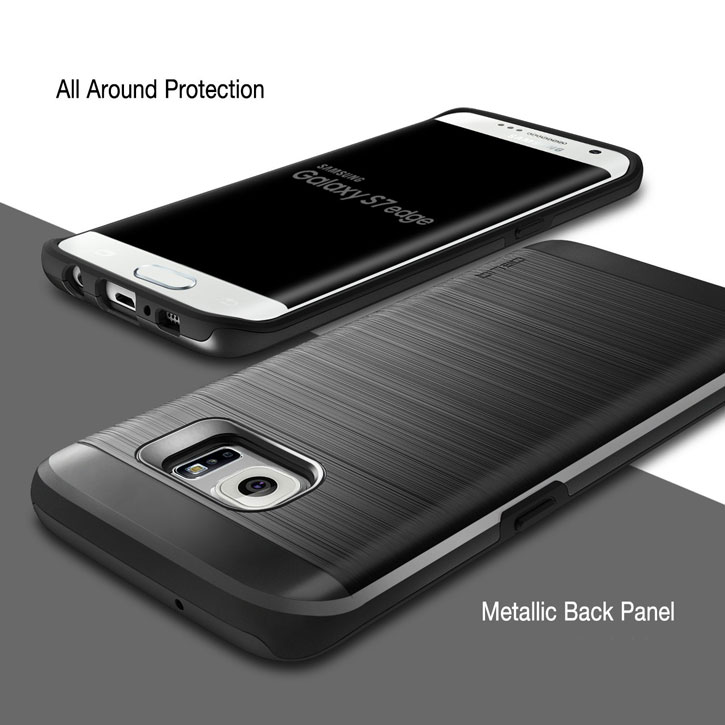 Obliq Slim Meta Samsung Galaxy S7 Edge Case - Titanium Space Grey