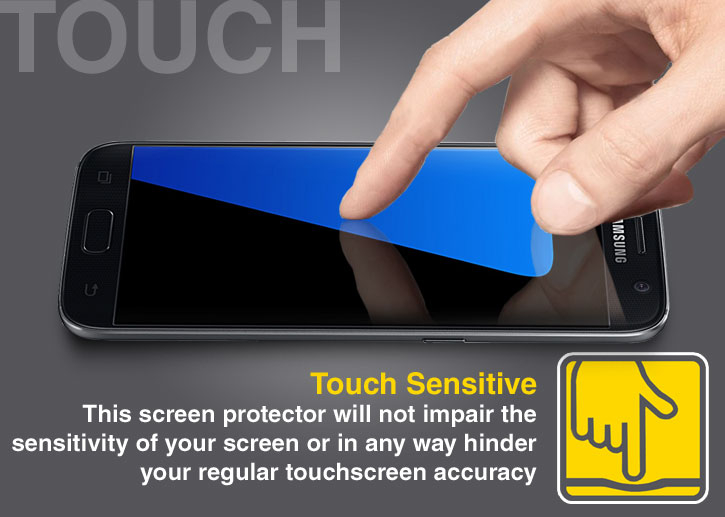 Olixar Galaxy S7 Edge to Edge Gehard Glas Screen Protector - Zwart
