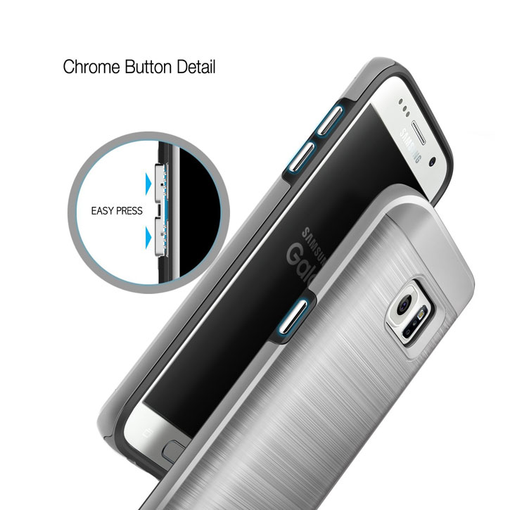 Obliq Slim Meta Samsung Galaxy S7 Case - Satin Silver