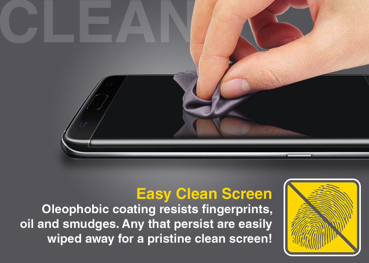 Olixar Samsung Galaxy S7 Edge Curved Glass Screen Protector - Gold
