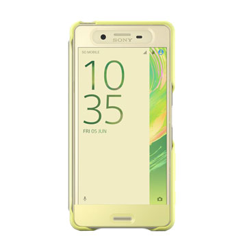  Official Sony Xperia X Performance Style Cover Touch Case - Lime Gold