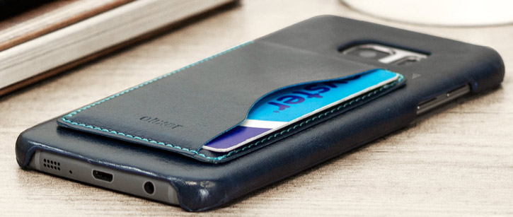 Olixar Leather-Style Samsung Galaxy S7 Edge Card Slot Case - Blue