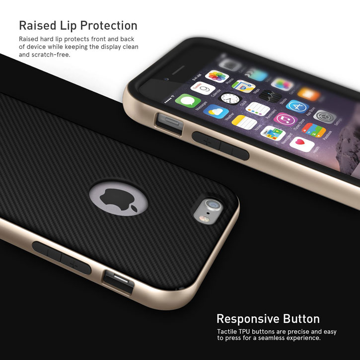 Caseology Bumper Frame iPhone 6S / 6 Case Carbon Fibre Black