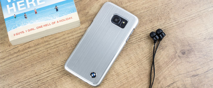 BMW Brushed Aluminium Finish Samsung Galaxy S7 Hard Case - Silver