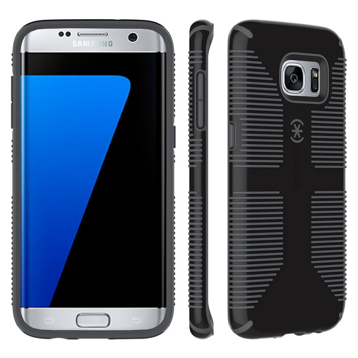 Speck CandyShell Grip Samsung Galaxy S7 Edge Case - Black / Grey