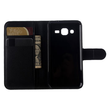 Olixar Samsung Galaxy J3 Wallet Case - Black