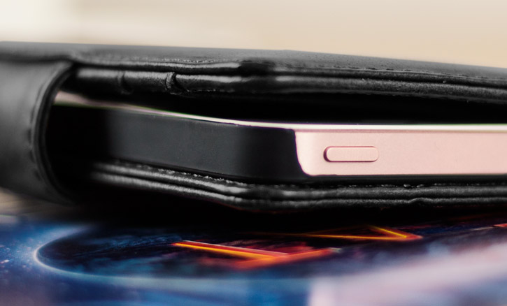 Housse iPhone 5S / 5 Olixar Portefeuille Cuir Véritable - Noire