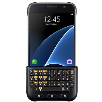 Official Samsung Galaxy S7 QWERTZ Keyboard Cover - Black 