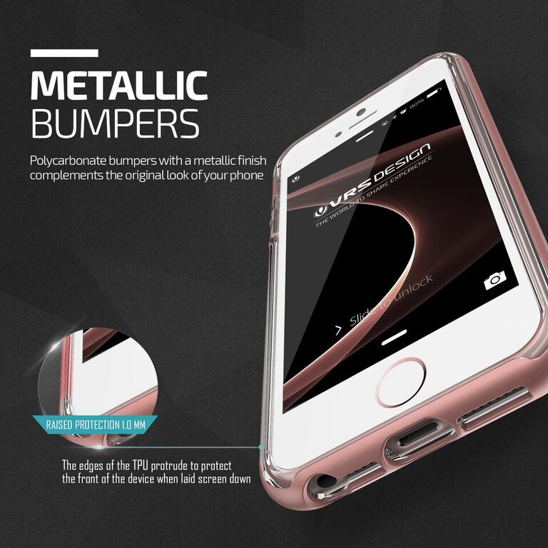 VRS Design Crystal Bumper iPhone SE Case - Rose Gold