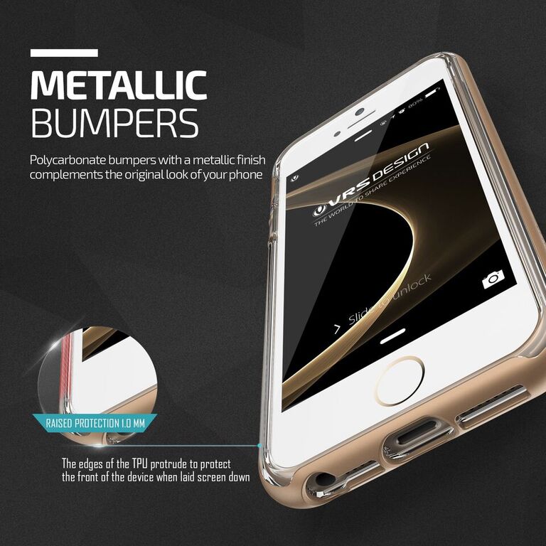 VRS Design Crystal Bumper iPhone SE Case - Champange Gold
