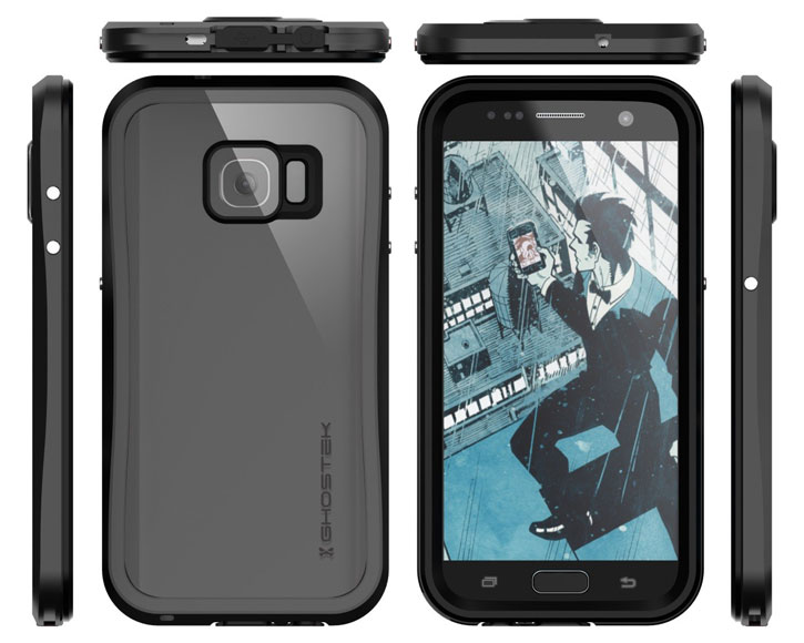 Ghostek Atomic 2.0 Samsung Galaxy S7 Waterproof Tough Case - Black