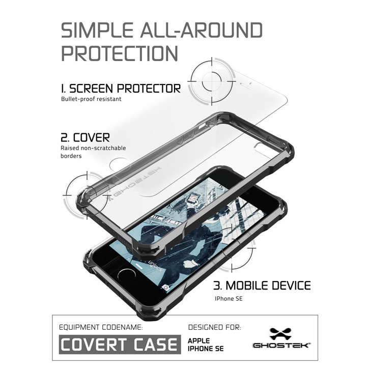 Ghostek Covert iPhone SE Protective Case - Black