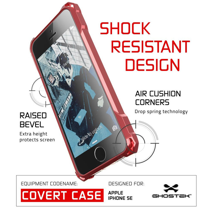 Ghostek Covert iPhone SE Protective Case - Red