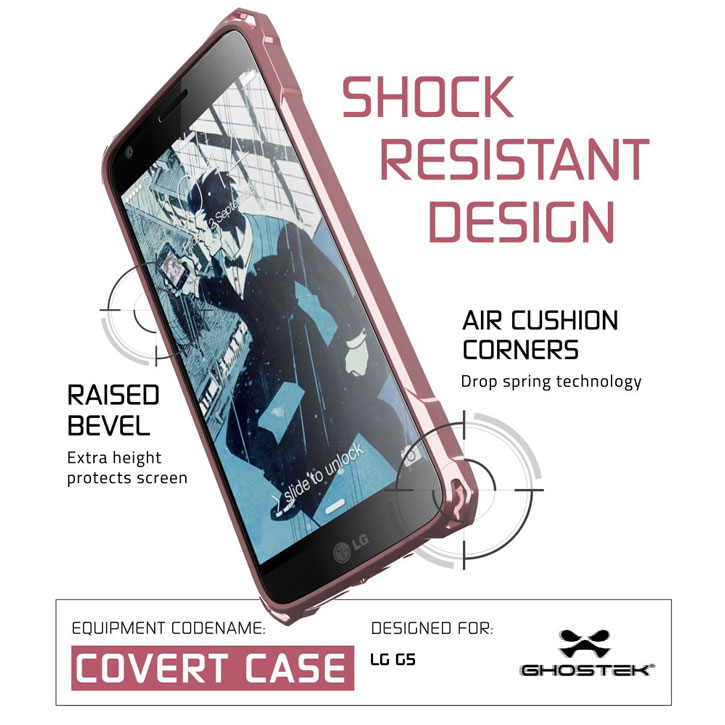 Ghostek Covert LG G5 Bumper Case - Clear / Pink