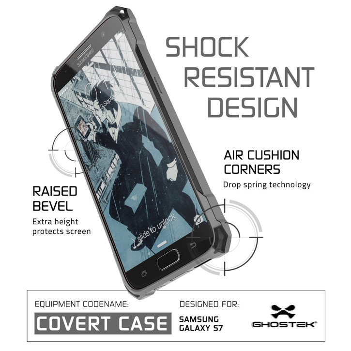 Coque Samsung Galaxy S7 Ghostek Covert - Transparent / Noir