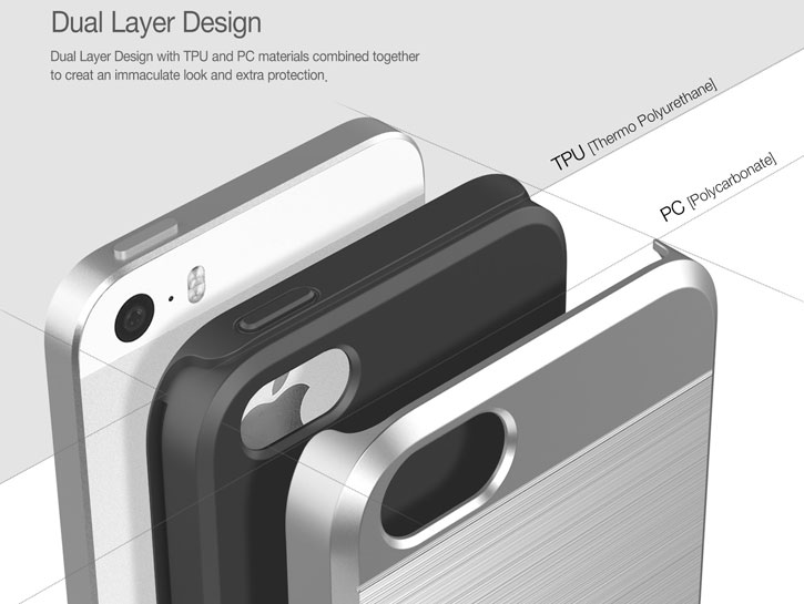 Obliq Slim Meta iPhone SE Case - Silver