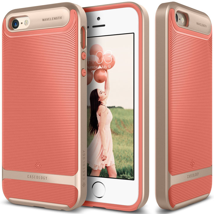 Caseology Wavelength Series iPhone SE Case - Pink / Gold