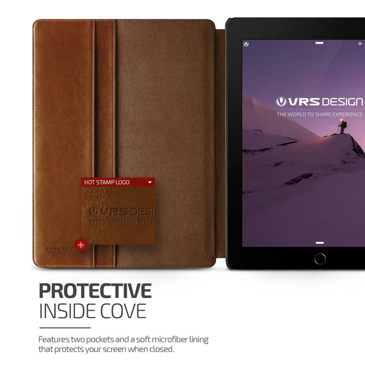 Verus Dandy Leather Style iPad Pro 9.7 inch Case - Dark Brown