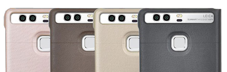 Official Huawei P9 Smart View Flip Case - Gold