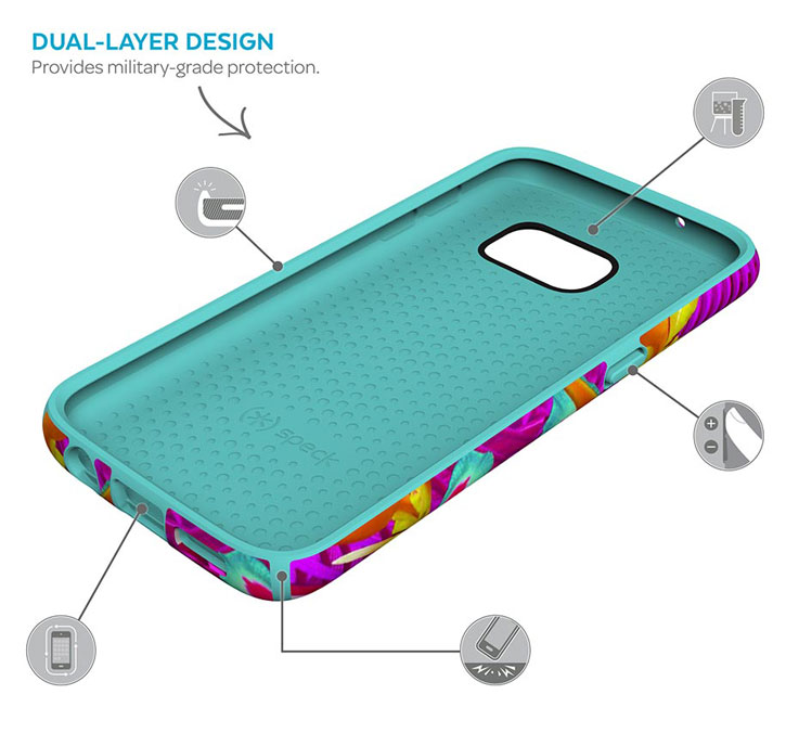 Speck CandyShell Inked Samsung Galaxy S7 Case - Wild Tropic Fuchsia