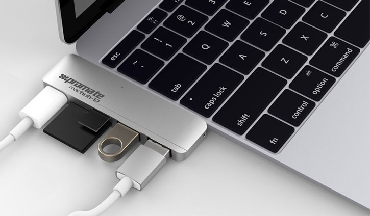 Promate MacHub-12 USB-C 5-in-1 High-Speed Hub - Gold