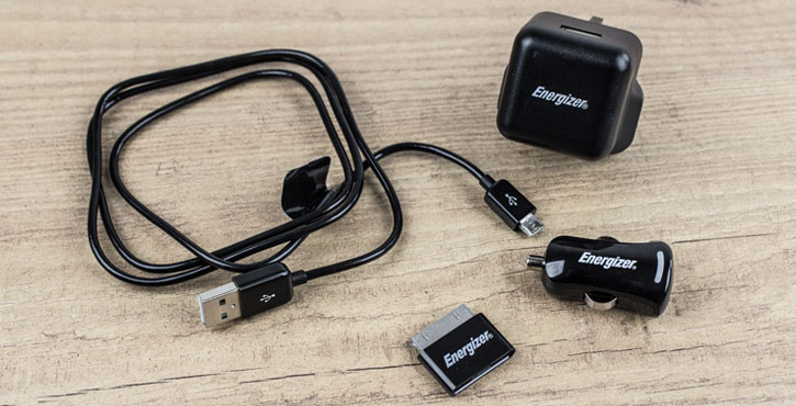 Energizer High Power 2.1A Micro USB 3 in 1 Charging Kit - Black