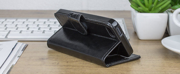 Encase Leather-Style iPhone 5S / 5 Wallet Case - Black