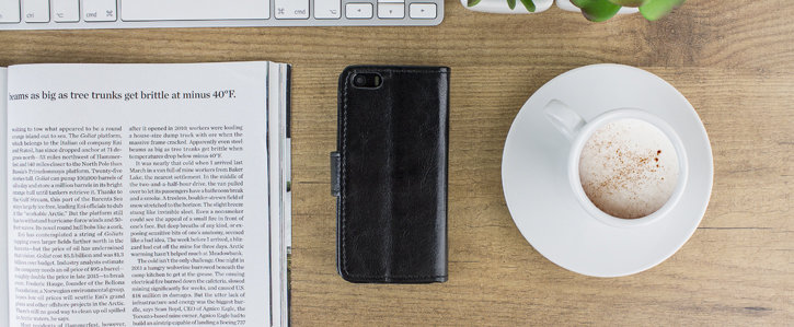 Encase Leather-Style iPhone 5S / 5 Wallet Case - Black
