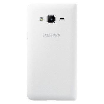 Funda Oficial Samsung Galaxy J1 2016 Flip Wallet - Blanca